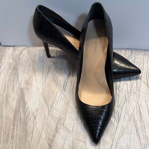 Banana Republic Black Croc-Patterned Heels